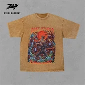 Tshirt lavé imprimé DTG